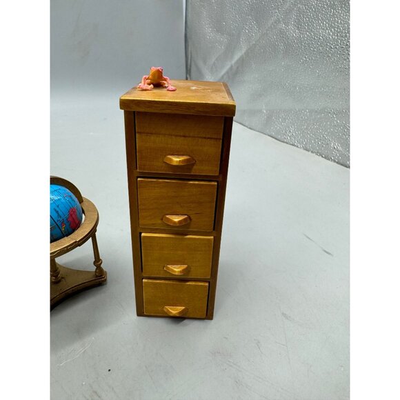 Miniature Dollhouse Accessory Set: Globe Grandfather Clock Birdcage Vases Umbrel - Picture 7 of 7